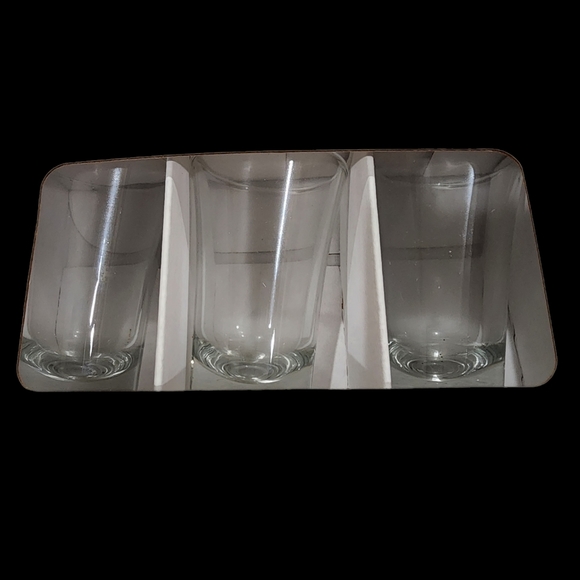 Nib Libbey Charisma 4 piece Clear Shot Glass Set Made USA - Picture 4 of 5